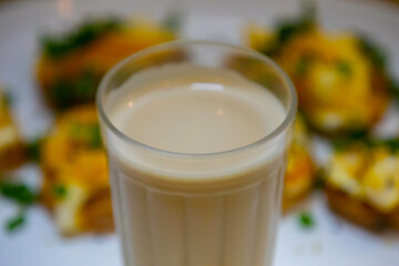 Traditional coffee with milk known in Brazil as pingado