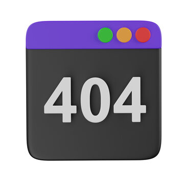 3d render 404 Error  illustration