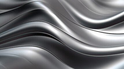 The beauty of metallic aesthetics, a detailed silver metal texture background, emphasizing depth and shine Ai Generative