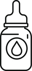 Bottle healthcare icon outline vector. Care injection allergy. Vaccine immune protection