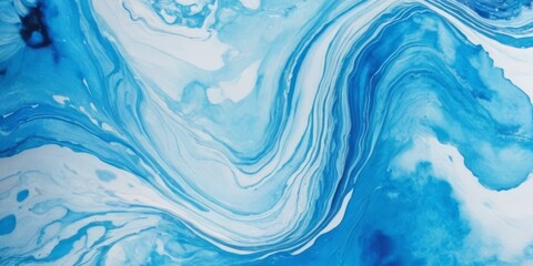 Abstract blue watercolor paint marble background , Ink colors are amazingly bright artwork watercolor