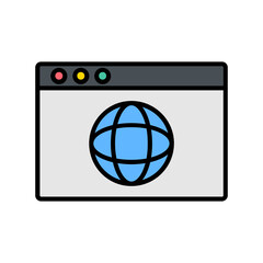 Fototapeta premium Web Page Vector Icon