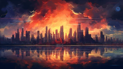  Hypnotic cityscapes at sunset technology © Cedar