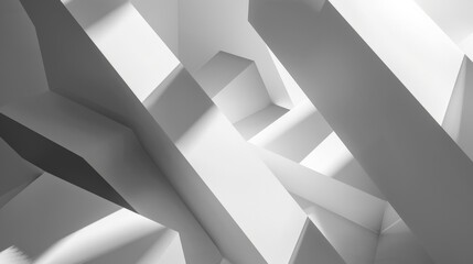 Abstract .Geometric shape white background ,light and shadow.