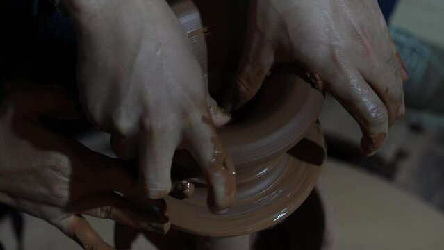 Making Pottery in the Pottery Workshop Video, Cappadocia (Kapadokya) Urgup Nevsehir, Turkiye (Turkey)