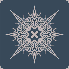 Flower seamless pattern gray color and blue stone background number 13