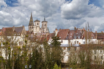Naklejka premium View of Semur-en-Auxois, France