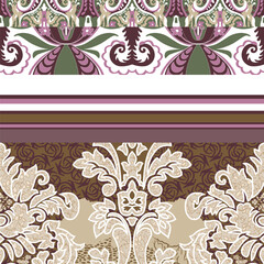 Traditional Bandana ornamental abstract design illustrations
Paisley bandana print seamless pattern.
