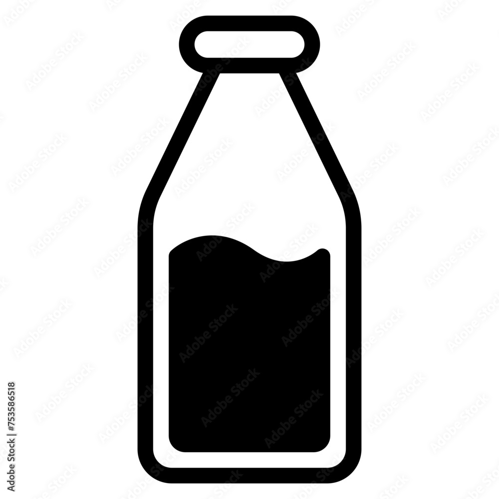 Canvas Prints bottle glass of milk icon