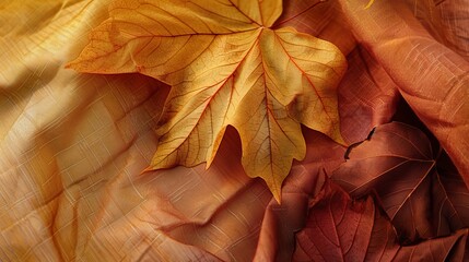 Autumn Whisper - A gradient from burnt orange to mellow yellow, evoking autumn leaves, with a soft, fabric-like texture for a cozy feel. 