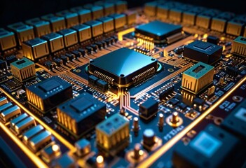 Obraz premium World microcircuit