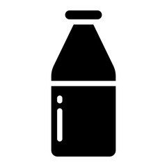 bottle glass of milk icon