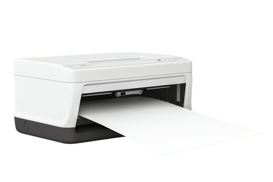 tranparent background printer isolated, office equipment for printing documents, using laser technology, inkjet and toner for digital printing