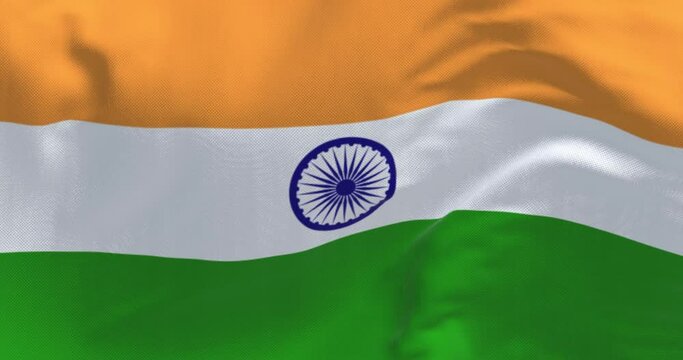 National flags of India waving on a clear day