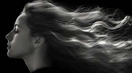 Fototapeta premium portrait, young pretty girl in a spa salon, hair care