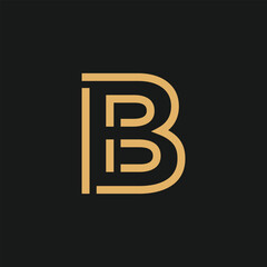 Letter B logo design vector with template element modern concept