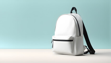 3D white backpack bag for online learning banner making it a fitting element for educational templates