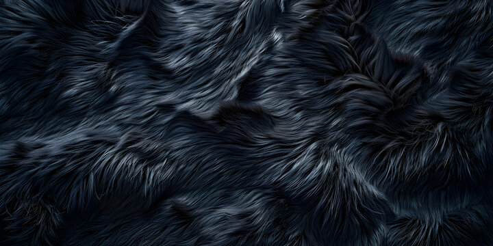 Seamless pattern with black wool texture of natural furry fluffy sheep animal fur, Sheep Fur Texture.