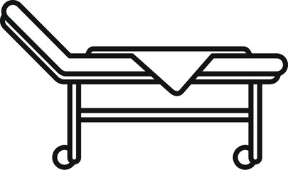 Clinic empty bed icon outline vector. Emergency hospitalization. State well venue