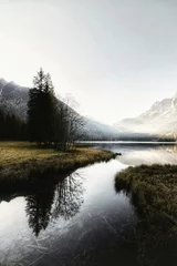Foto auf Acrylglas lake and mountains © BusImages
