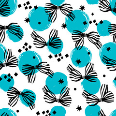 Vintage seamless pattern. Vectoe background. - 753591144