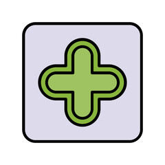 Obraz premium Plus Sign Vector Icon