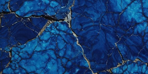 deep blue crack abstract marble background