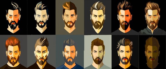Diverse Group of Men With Different Hair Styles
