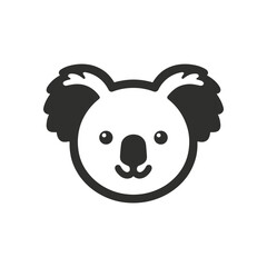 Smiling Koala Face Vector - Perfect for Kids' Designs and Logos