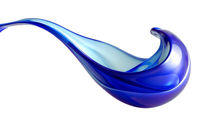 Transparent background with an image of an abstract blue wave.