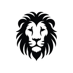 Lion Face Silhouette Vector - Perfect for Logos and Tattoos