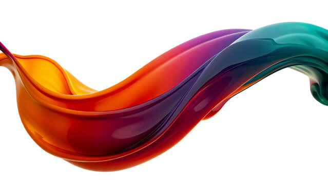 Transparent background with an image of an abstract colorful wave.