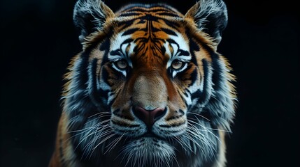 a cinematic and Dramatic portrait image for tiger