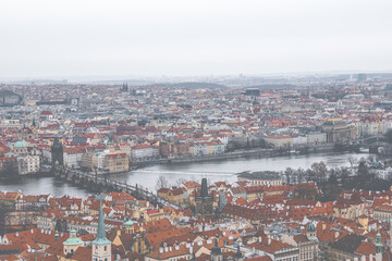 Naklejka na ściany i meble Prague, Czech Republic, city of 100 towers.