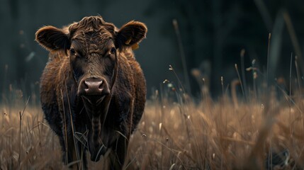 Fototapeta premium a cinematic and Dramatic portrait image for cow