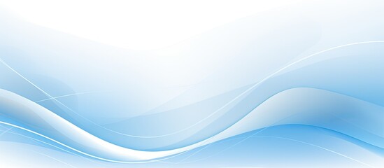 Fototapeta premium Vibrant Blue Abstract Background with Dynamic Curves and Waves Illustration