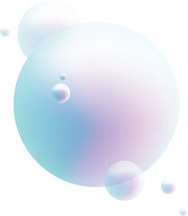 Floating 3D Spheres in Soft Pastel Gradient Colors