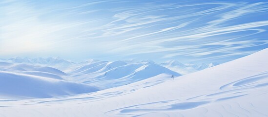 Adventurous Skier Descending Majestic Snowy Peak in an Exhilarating Alpine Experience