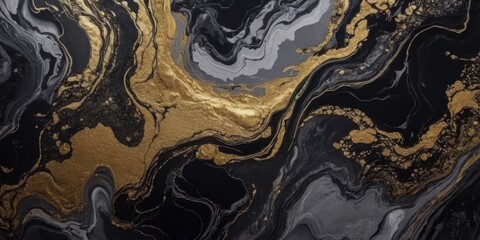marble ink paper texture black grey gold