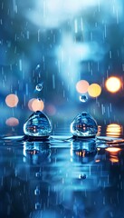 Macro background of colorful wet surface with water droplets for design and creative projects