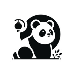 Adorable Seated Panda Image - Perfect for Environmental Themes