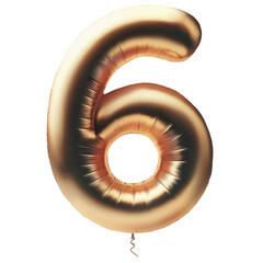 Gold balloon number six
