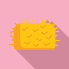 Hay stack bail icon flat vector. Farm land element. Field agricultural wheat