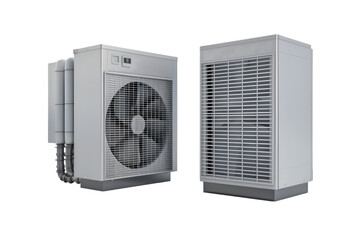 Commercial Air Source Heat Pump 3D Illustration Isolated on a Transparent Background