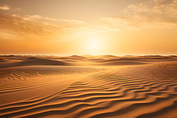 Fototapeta na wymiar sunset in the sand, sunset in the desert, generative ai