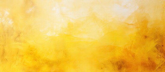 Vibrant Abstract Painting in Warm Yellow and Brown Tones with Artistic brushstrokes and Textures