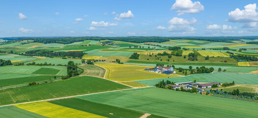 Landwirtschaftlich genutztes Donautal bei Riedlingen nahe Donauwörth