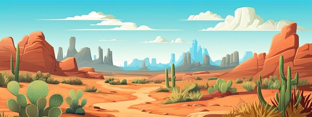 Australian desert during summertime - obrazy, fototapety, plakaty