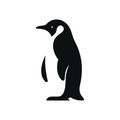 Arctic Wildlife Icon: Side Profile Penguin Illustration