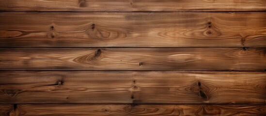 Brown wood texture with long walnut planks background